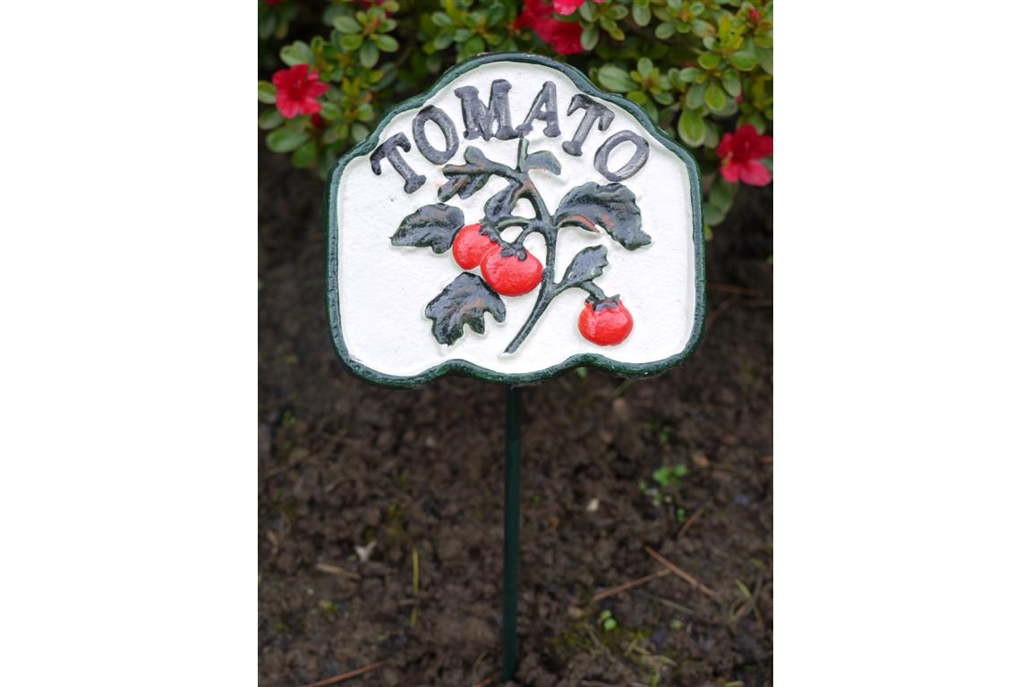 Cast Iron Tomato Garden Marker