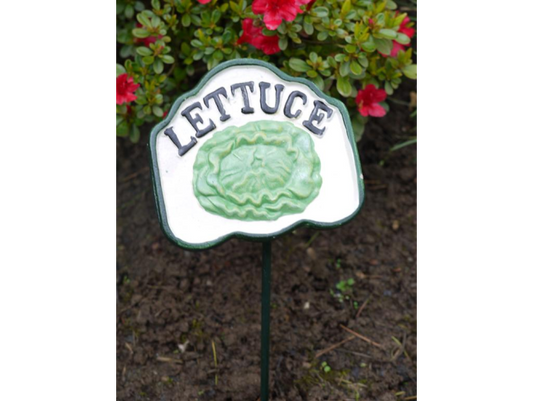 Cast Iron Lettuce Garden Marker