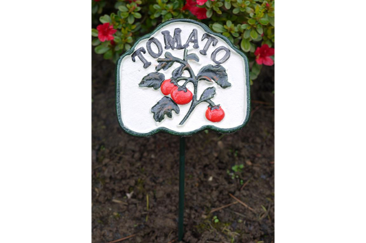 Cast Iron Tomato Garden Marker