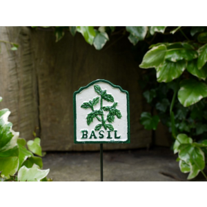 Cast Iron Basil Plant Marker β Rusty Things