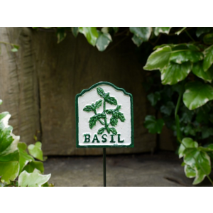 Cast Iron Basil Plant Marker